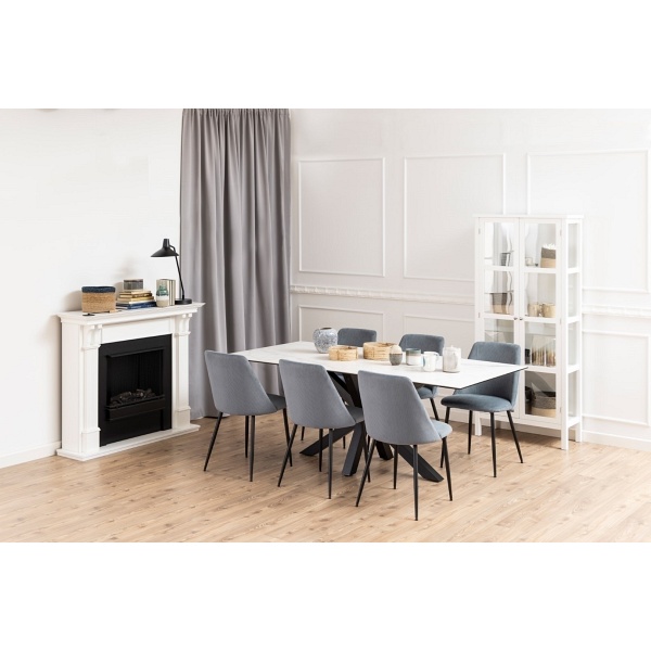 Krzesło Ines szare sztruks - ACTONA